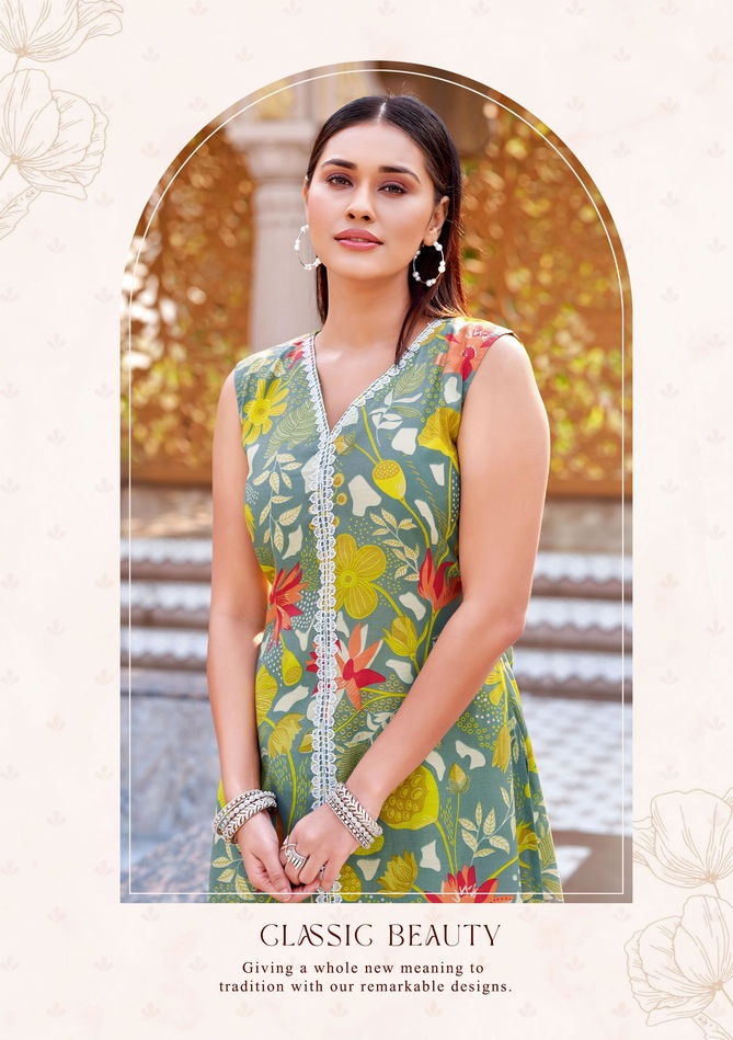 Saavi By Kadlee Rayon Printed Designer Kurti With Bottom Wholesale Online